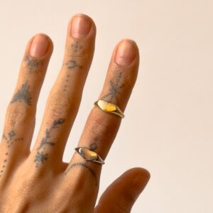 Flattened Heart Ring