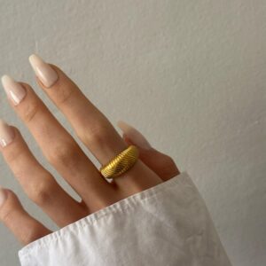 Sculpted Gold Ring
